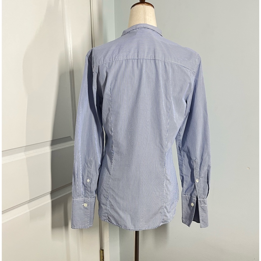 J.Crew front pleated striped Button Down Shirt size S - Picture 9 of 12